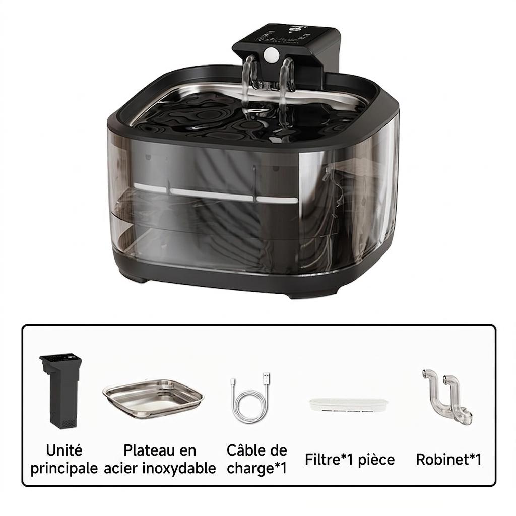 Pet Water Fountain Wireless Smart Cat Dog Dispenser - Model#FT999