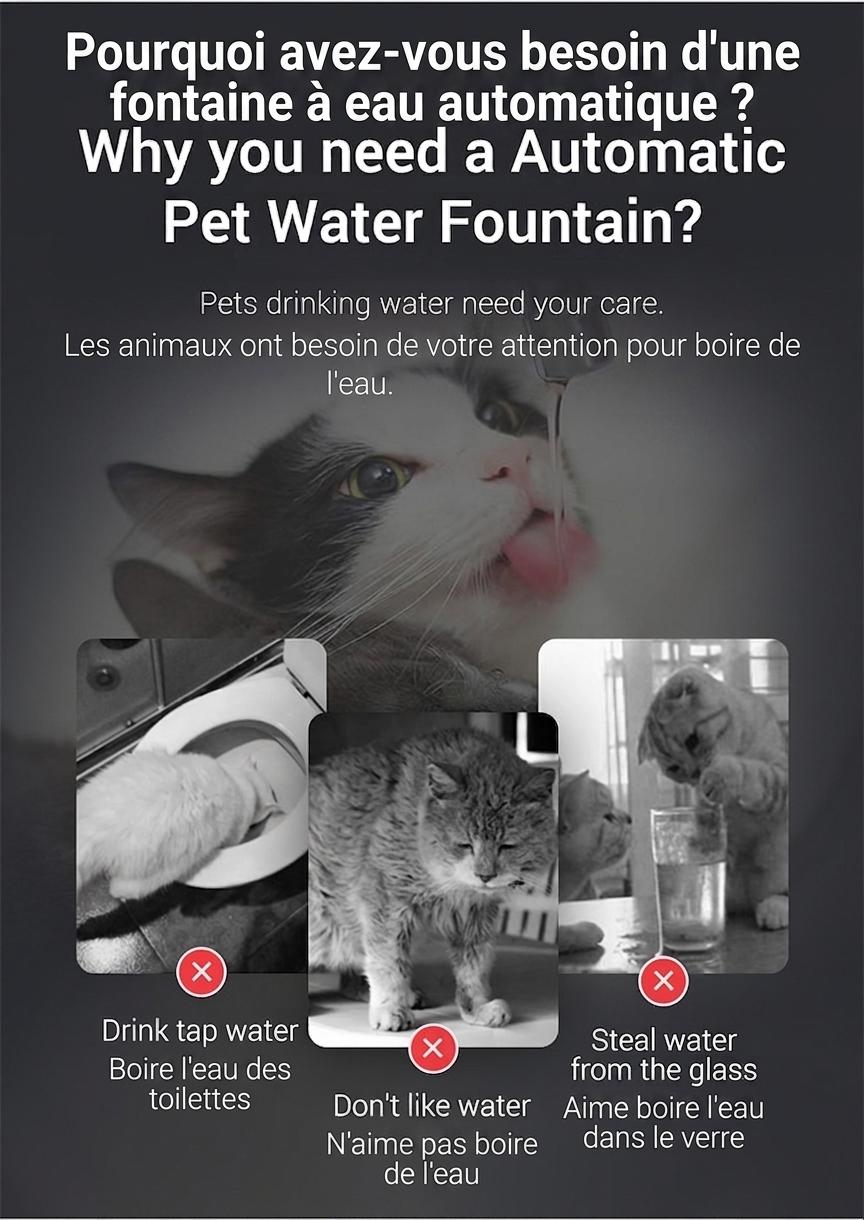 2L Automatic Pet Water Fountain with Triple Filtration - Model#WF060
