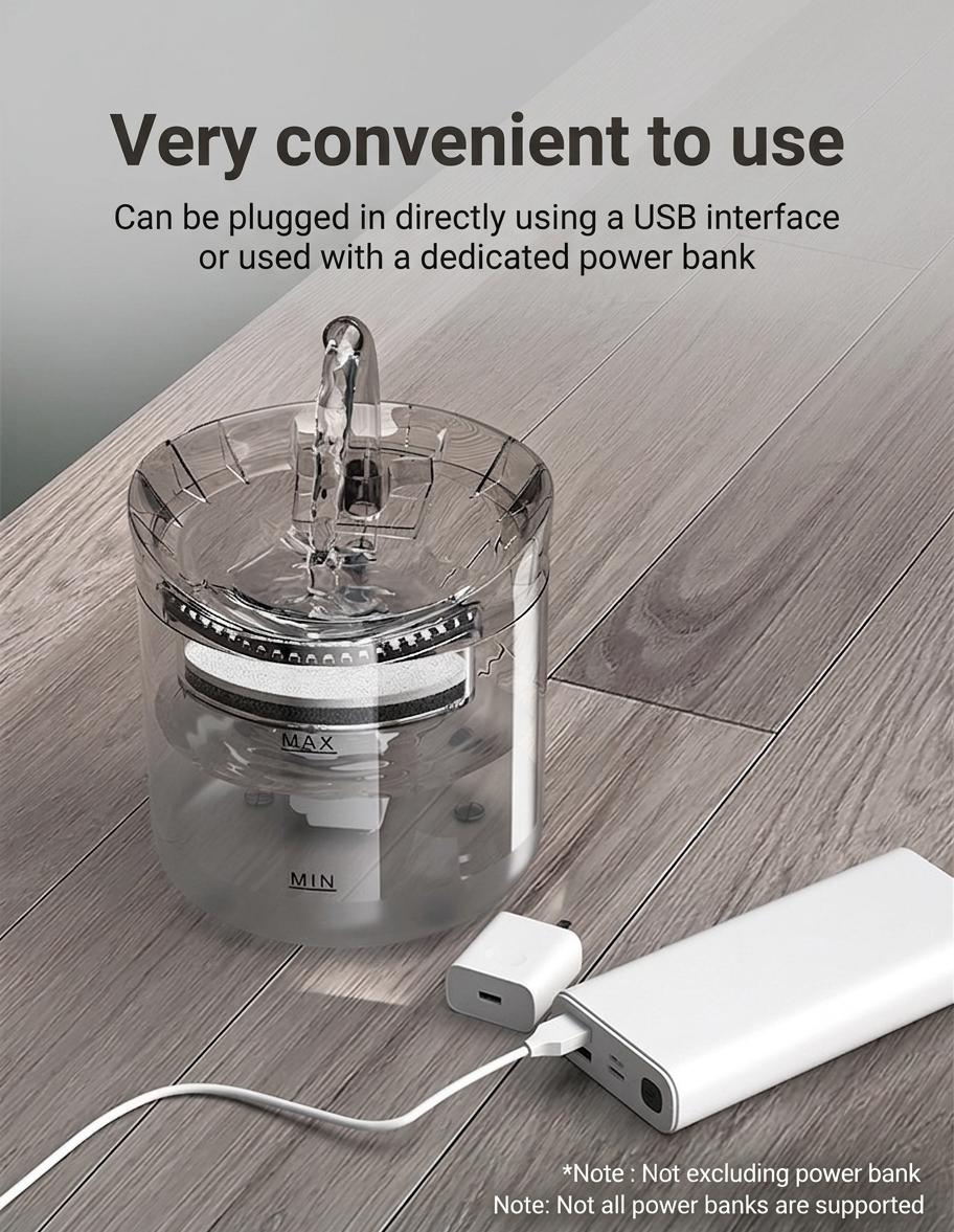 2L Automatic Pet Water Fountain with Triple Filtration - Model#WF060