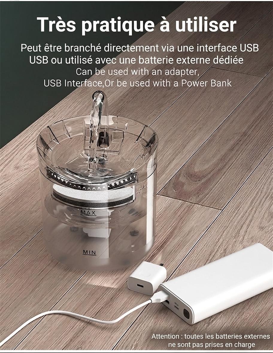 2L Automatic Pet Water Fountain with Triple Filtration - Model#WF060