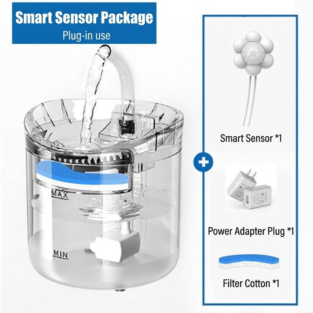 2L Automatic Pet Water Fountain with Triple Filtration - Model#WF060