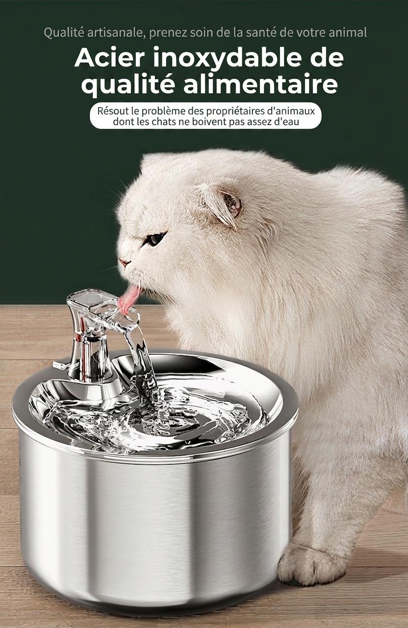 Stainless Steel Pet Water Fountain for Cats & Small Dogs - Model#WF150
