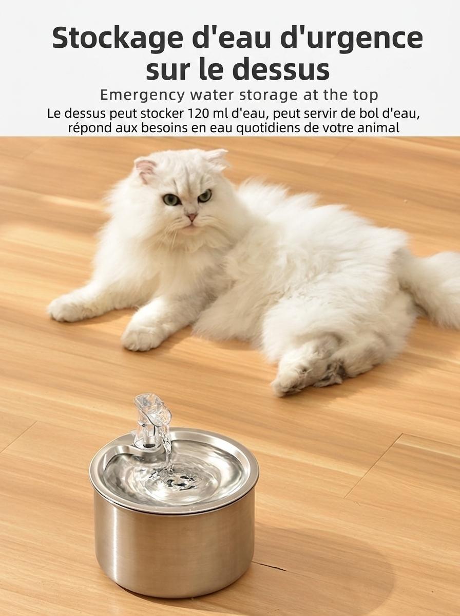 Stainless Steel Pet Water Fountain for Cats & Small Dogs - Model#WF150