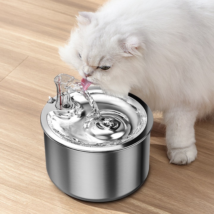 Stainless Steel Pet Water Fountain for Cats & Small Dogs - Model#WF150
