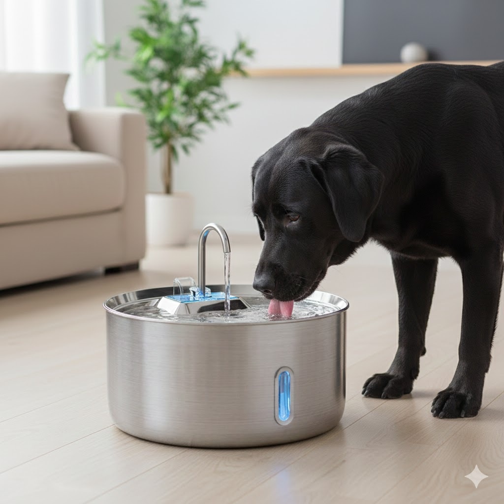 7L Stainless Steel Pet Water Fountain Automatic Dispenser - Model#FT007