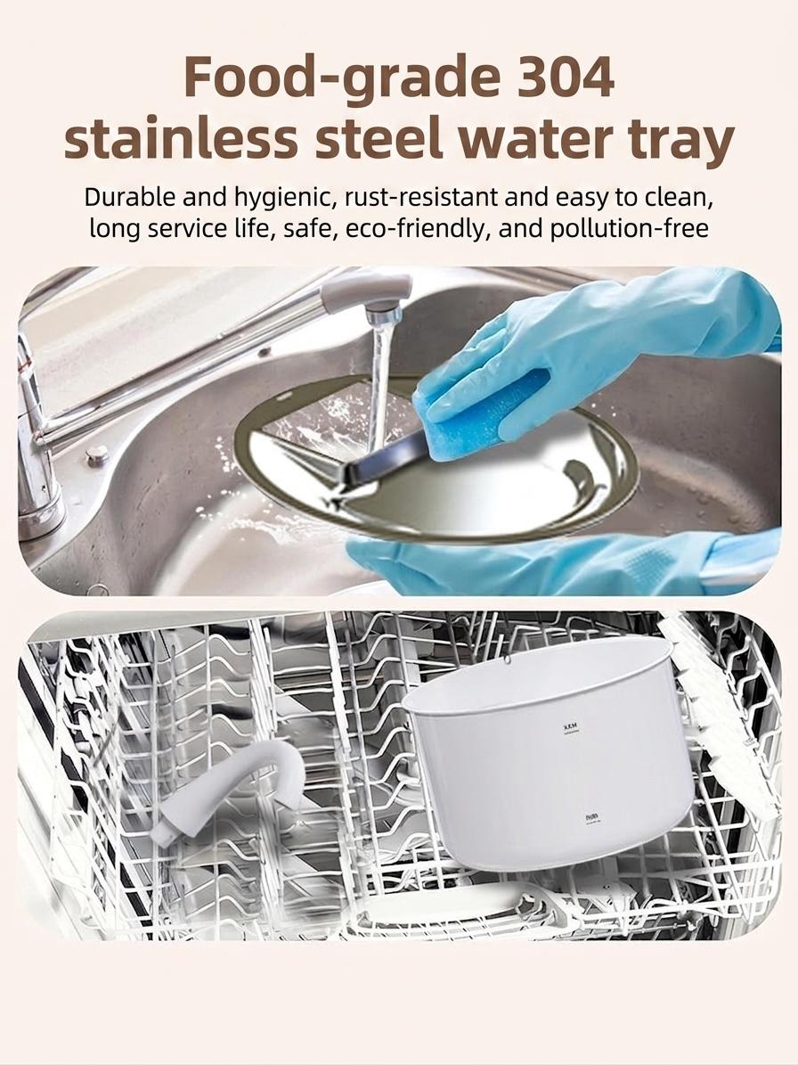 Fontaine à eau intelligente pour animaux de compagnie, acier inoxydable, 2,2 L, filtre automatique - Modèle n° FT100