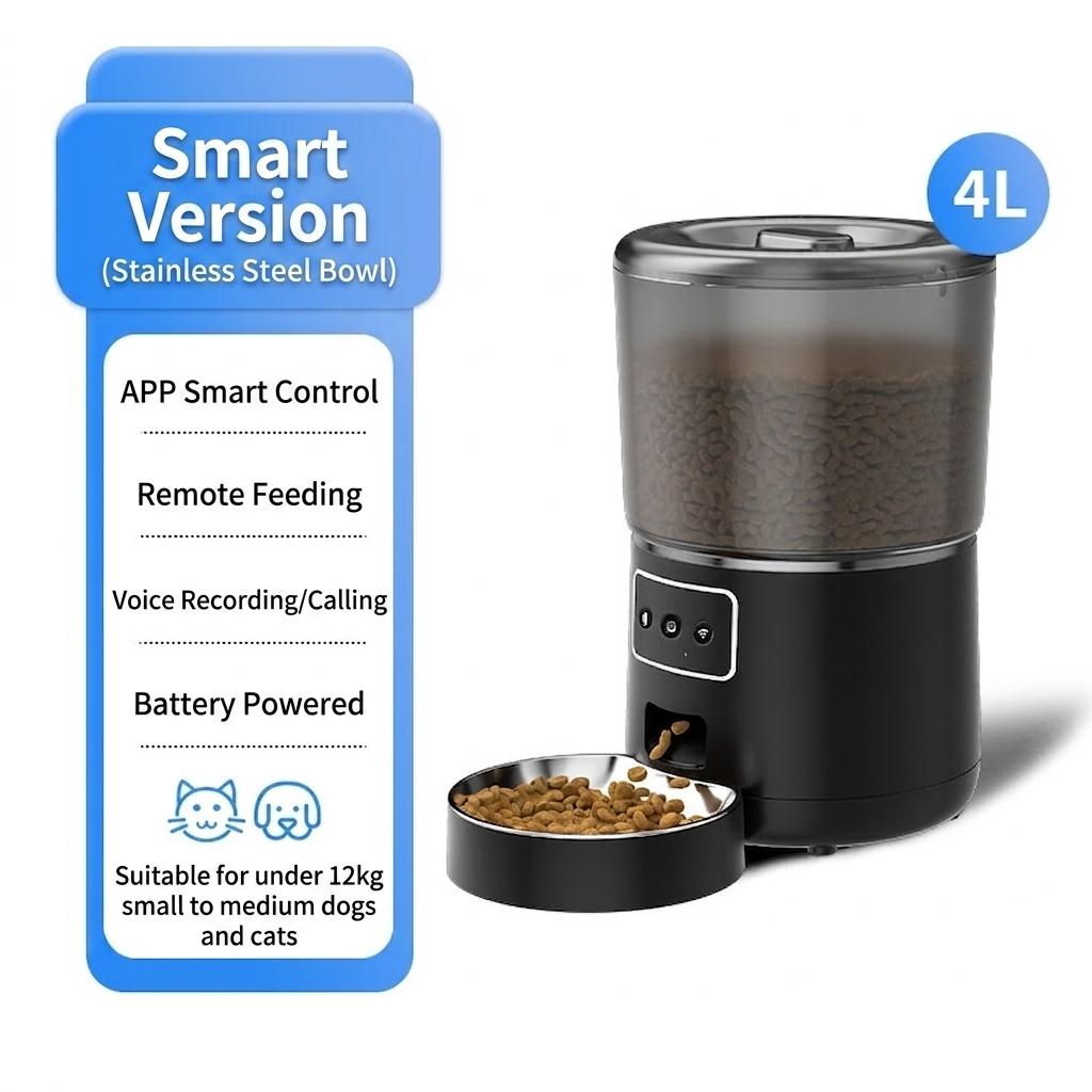 4L Smart Automatic Pet Feeder for Cats & Dogs