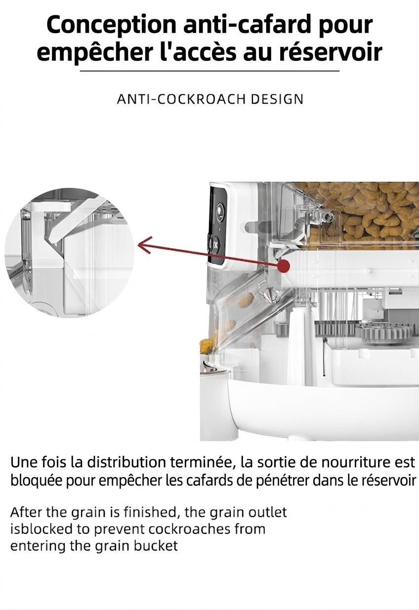 Distributeur automatique intelligent de 4 L pour chats et chiens