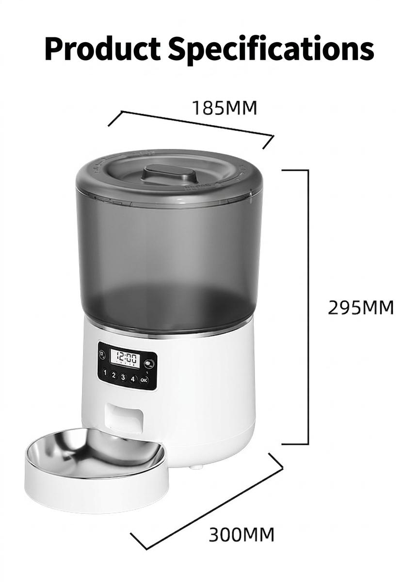 4L Smart Automatic Pet Feeder for Cats & Dogs