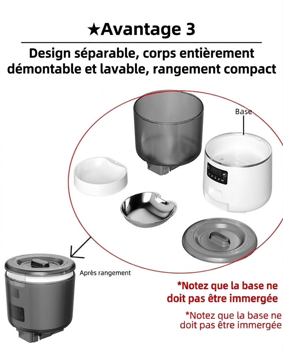 Distributeur automatique intelligent de 4 L pour chats et chiens