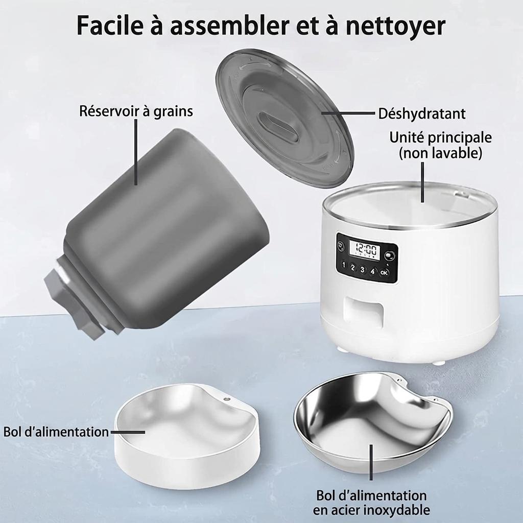 Distributeur automatique intelligent de 4 L pour chats et chiens