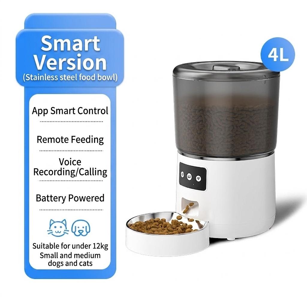 4L Smart Automatic Pet Feeder for Cats & Dogs