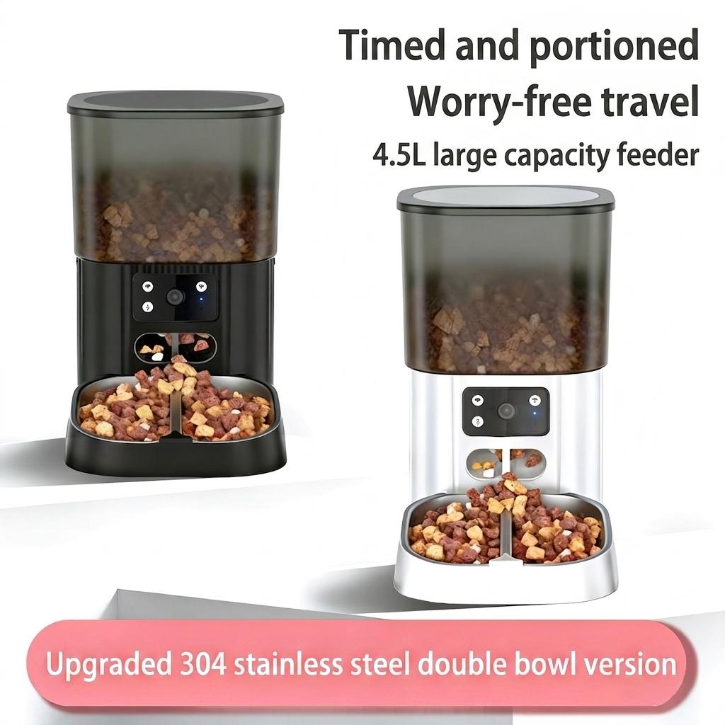 Smart WiFi Automatic Pet Feeder for Cats & Dogs - 4.5L - Square Shape Wi-Fi version