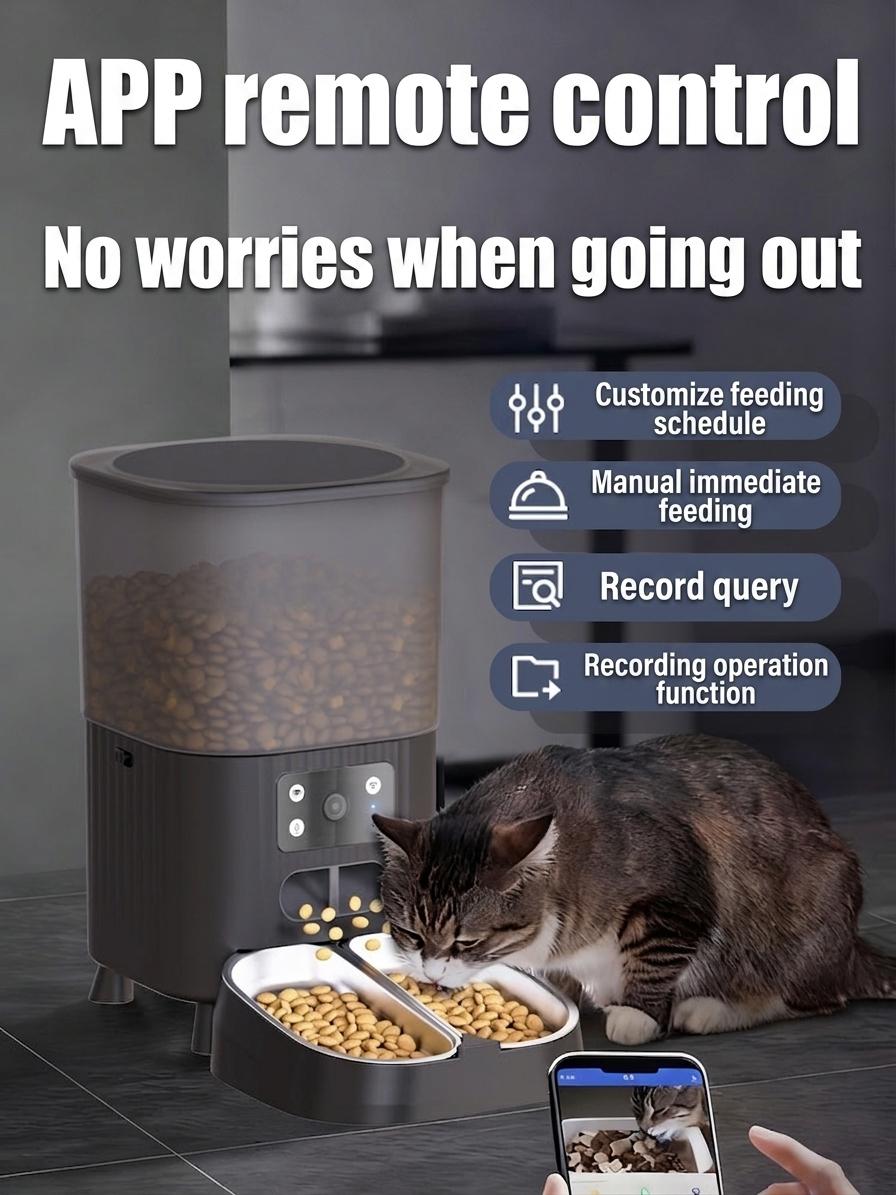 Smart WiFi Automatic Pet Feeder for Cats & Dogs - 4.5L - Round Shape Wi-Fi version