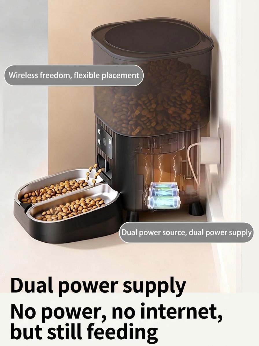 Smart WiFi Automatic Pet Feeder for Cats & Dogs - 4.5L - Round Shape Wi-Fi version