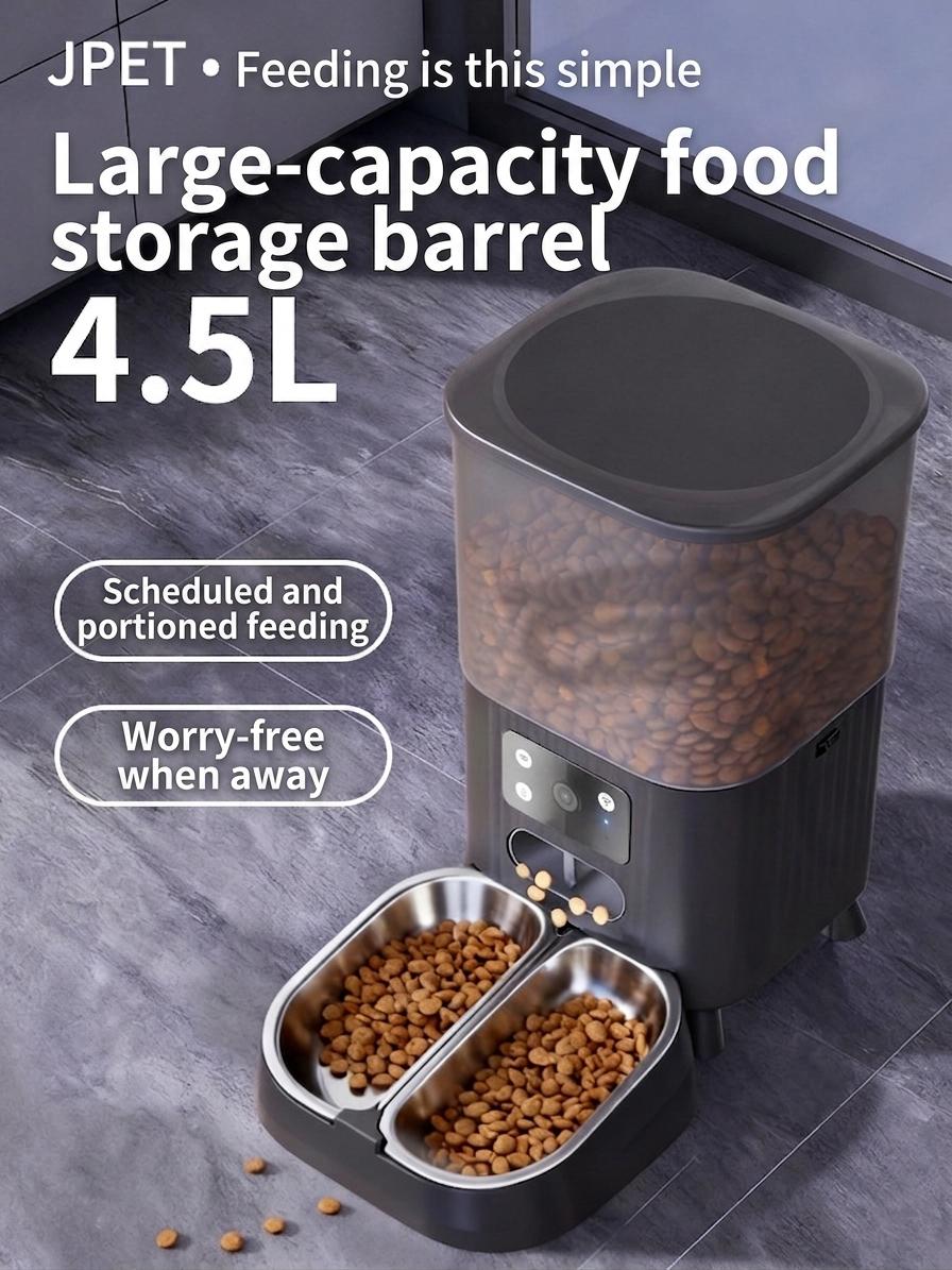 Smart WiFi Automatic Pet Feeder for Cats & Dogs - 4.5L - Camera version
