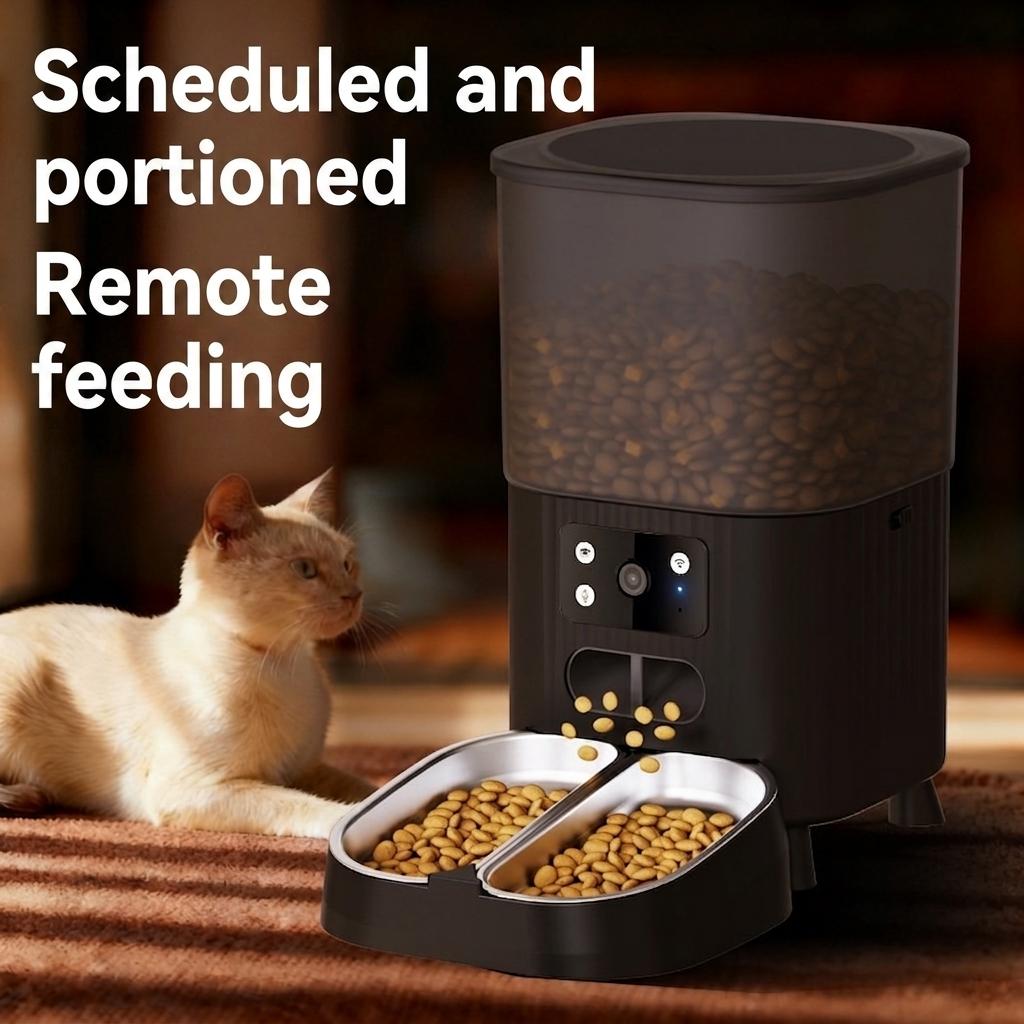 Smart WiFi Automatic Pet Feeder for Cats & Dogs - 4.5L - Camera version