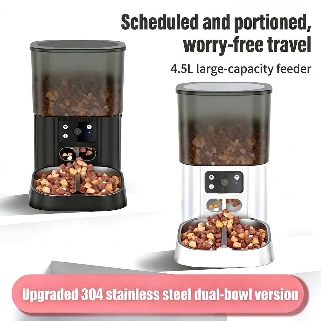 Smart WiFi Automatic Pet Feeder for Cats & Dogs - 4.5L - Camera version