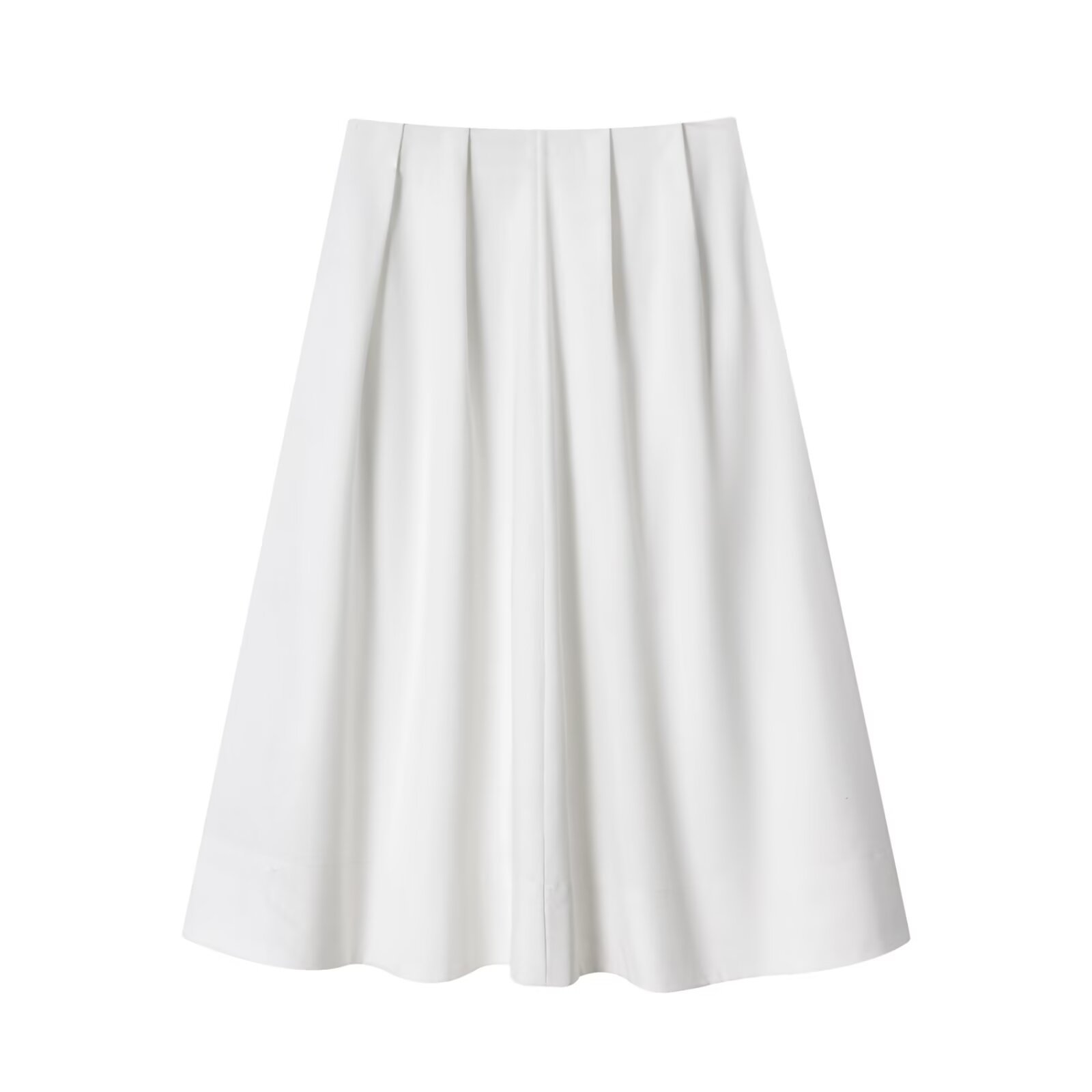 Linen Sleeveless Top & Pleated Skirt Set - Black and White KUN-00044