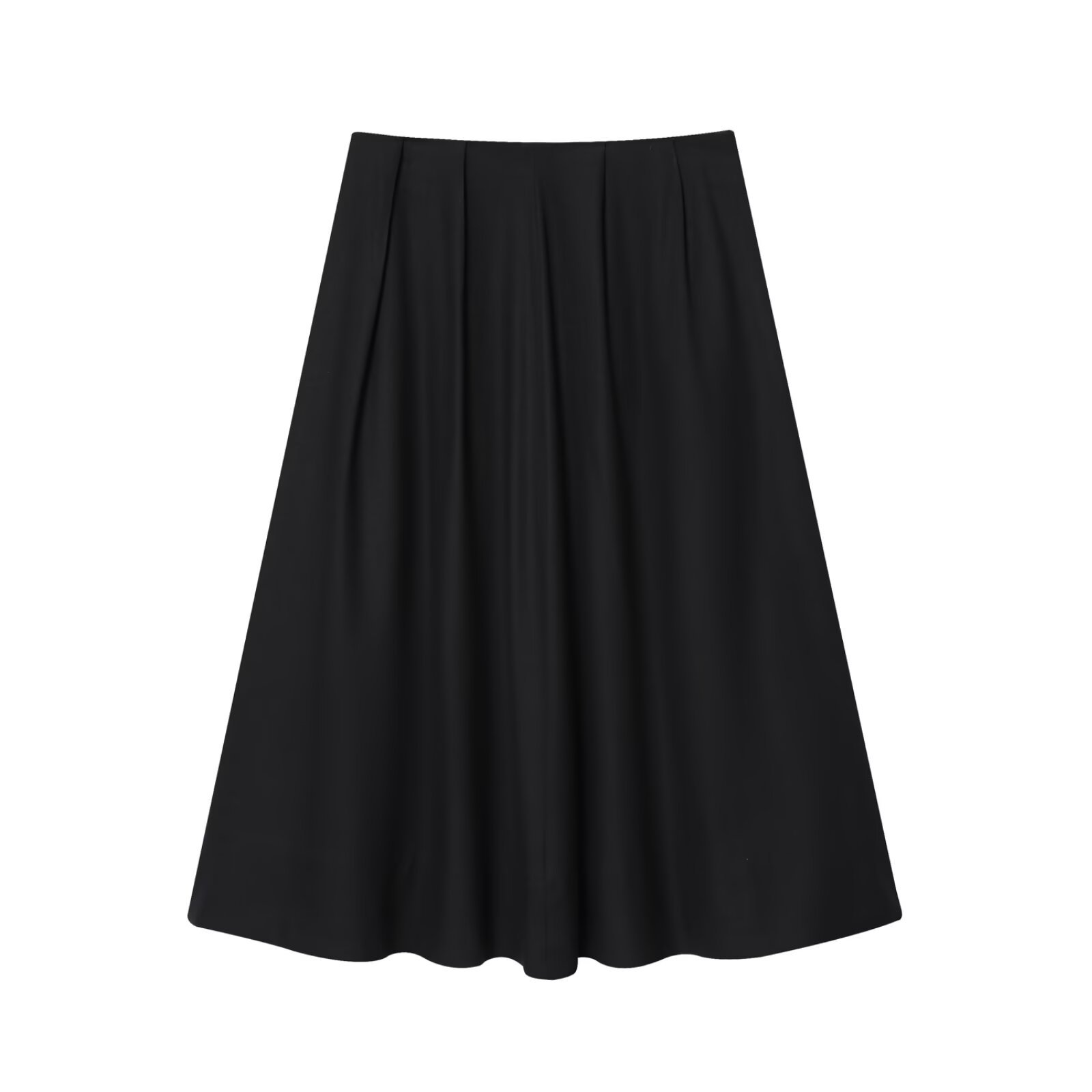 Linen Sleeveless Top & Pleated Skirt Set - Black and White KUN-00044