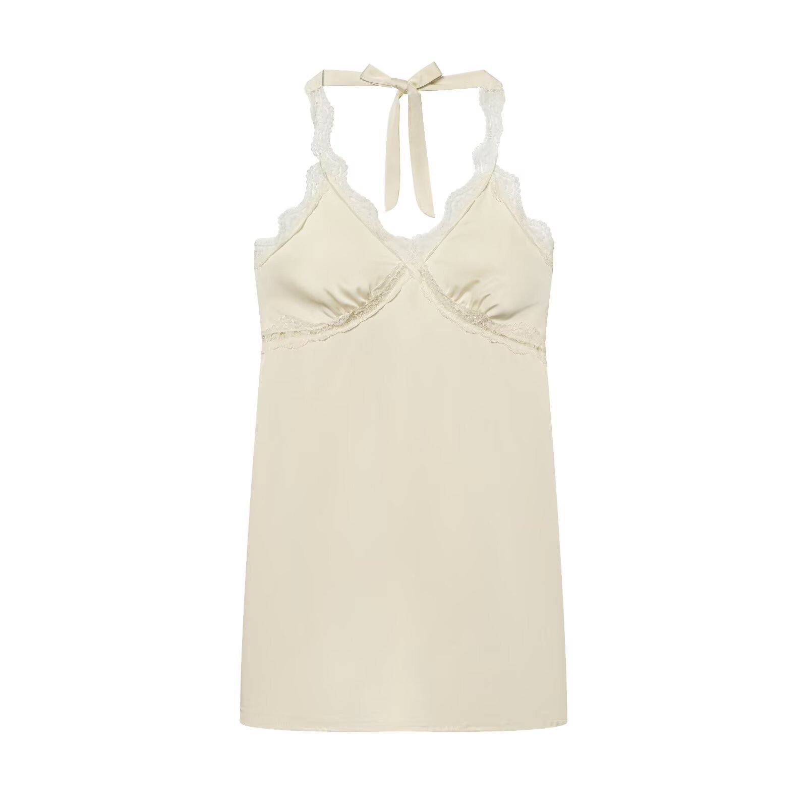 Lace Halter Slip Dress - Elegant & Versatile KUN-00117