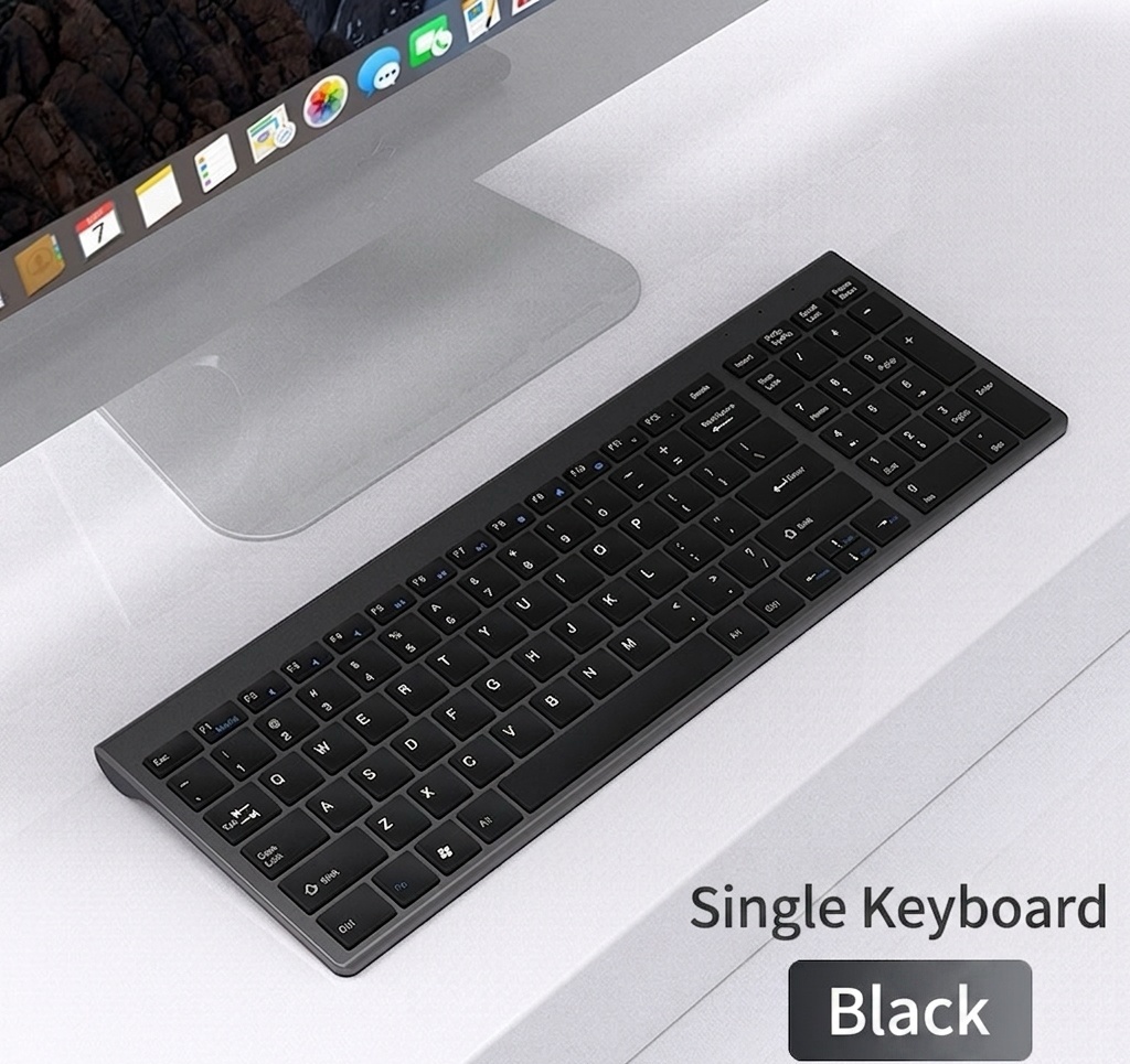 Ultra-Slim Rechargeable 2.4G Wireless Keyboard & Mouse Combo, 20-Day Battery