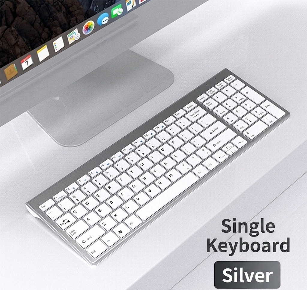 Ultra-Slim Rechargeable 2.4G Wireless Keyboard & Mouse Combo, 20-Day Battery