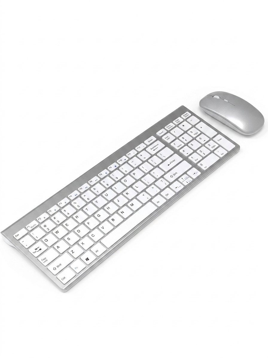 Ultra-Slim Rechargeable 2.4G Wireless Keyboard & Mouse Combo, 20-Day Battery