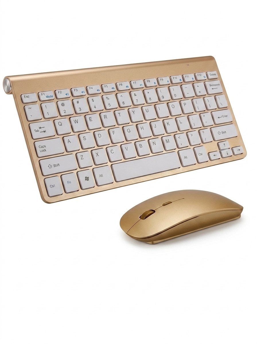 Ultra-Slim Bluetooth Wireless Keyboard & Mouse Set with Multi-Device Support