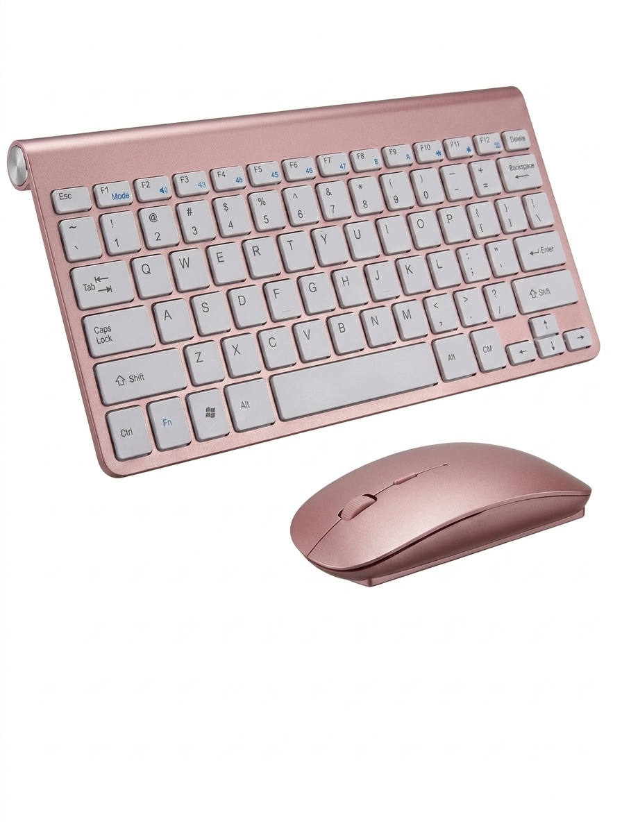 Ultra-Slim Bluetooth Wireless Keyboard & Mouse Set with Multi-Device Support