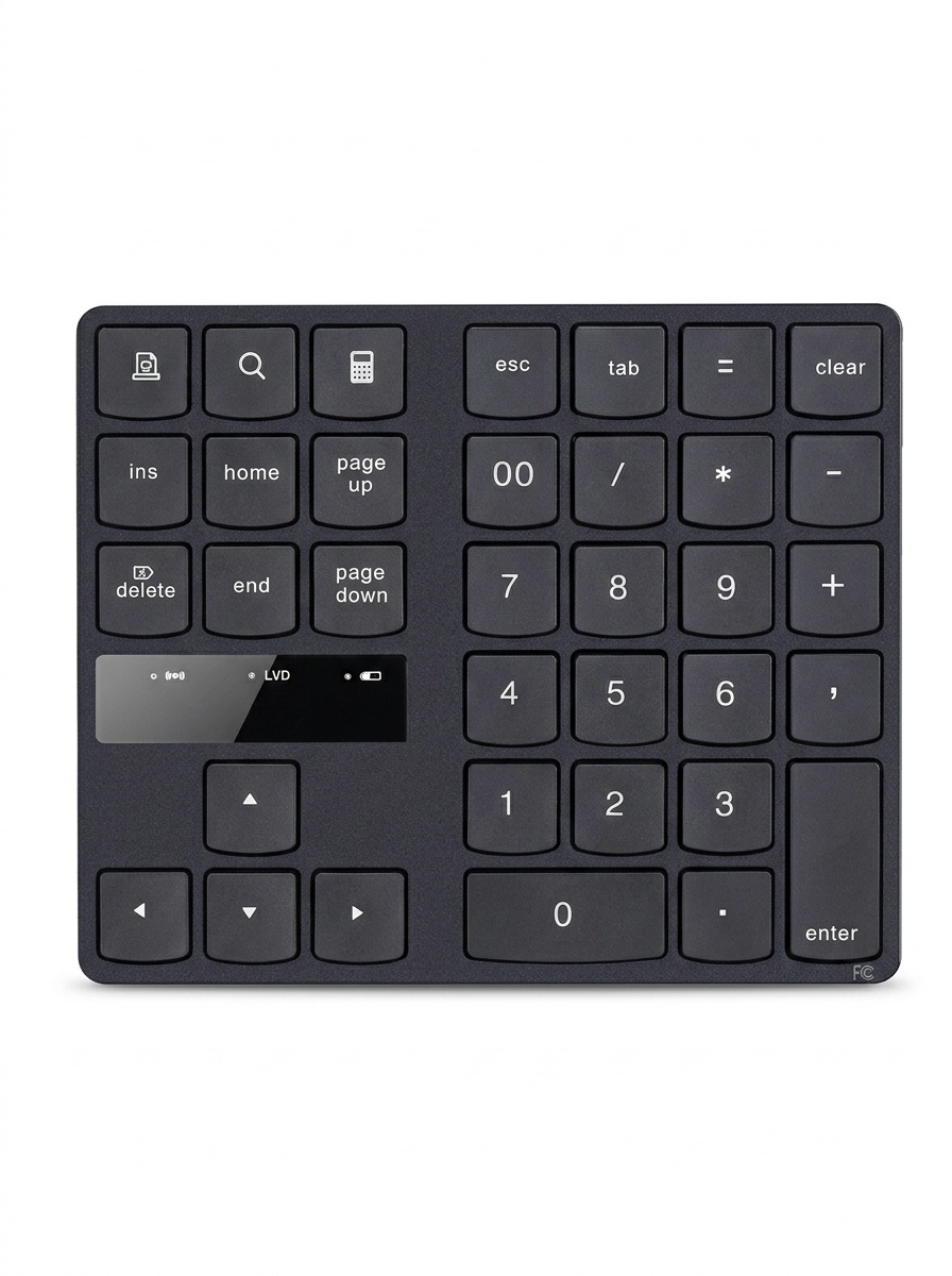 Portable 2.4G Wireless Numeric Keypad with 15° Ergonomic Tilt