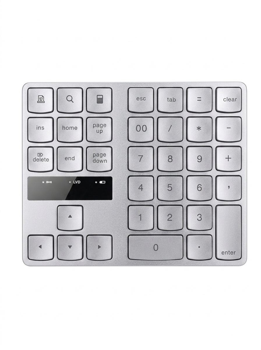 Portable 2.4G Wireless Numeric Keypad with 15° Ergonomic Tilt