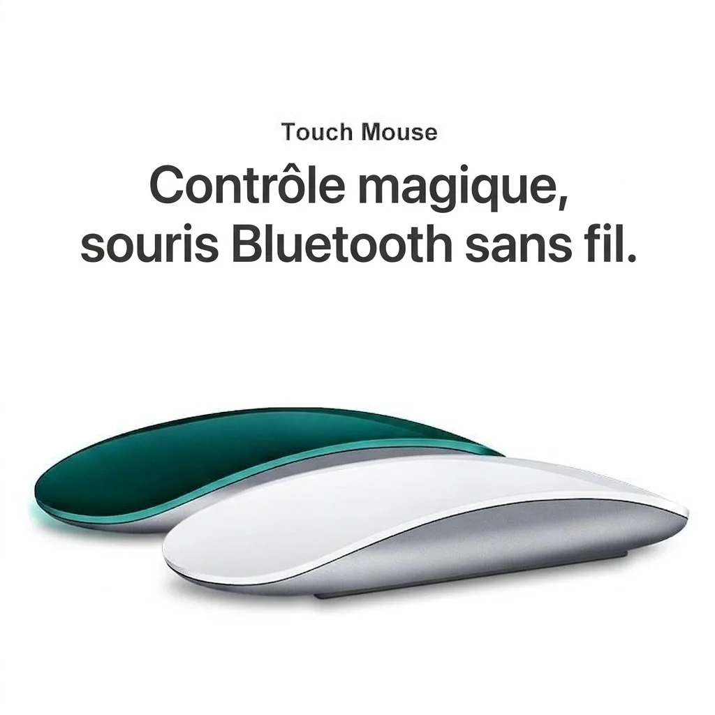 Souris sans fil Bluetooth fine avec clics silencieux et plus de 30 jours d'autonomie