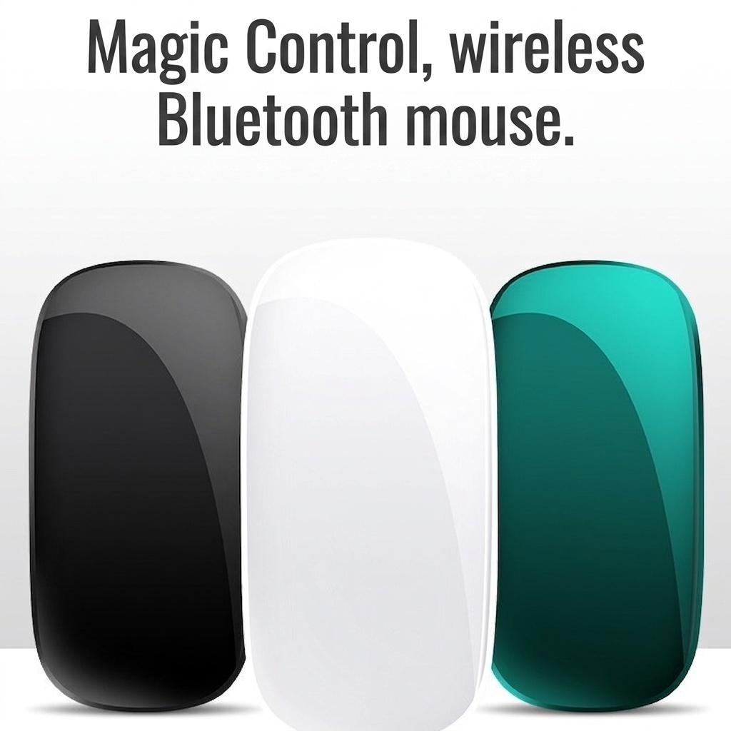 Slim Bluetooth Wireless Mouse with Silent Clicks and 30+ Day Battery Life