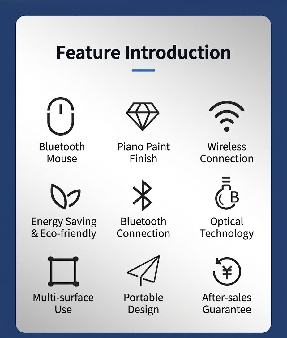 Ultra-Slim Foldable Bluetooth 5.0 Mouse, Silent Clicks, 1440-Hour Battery