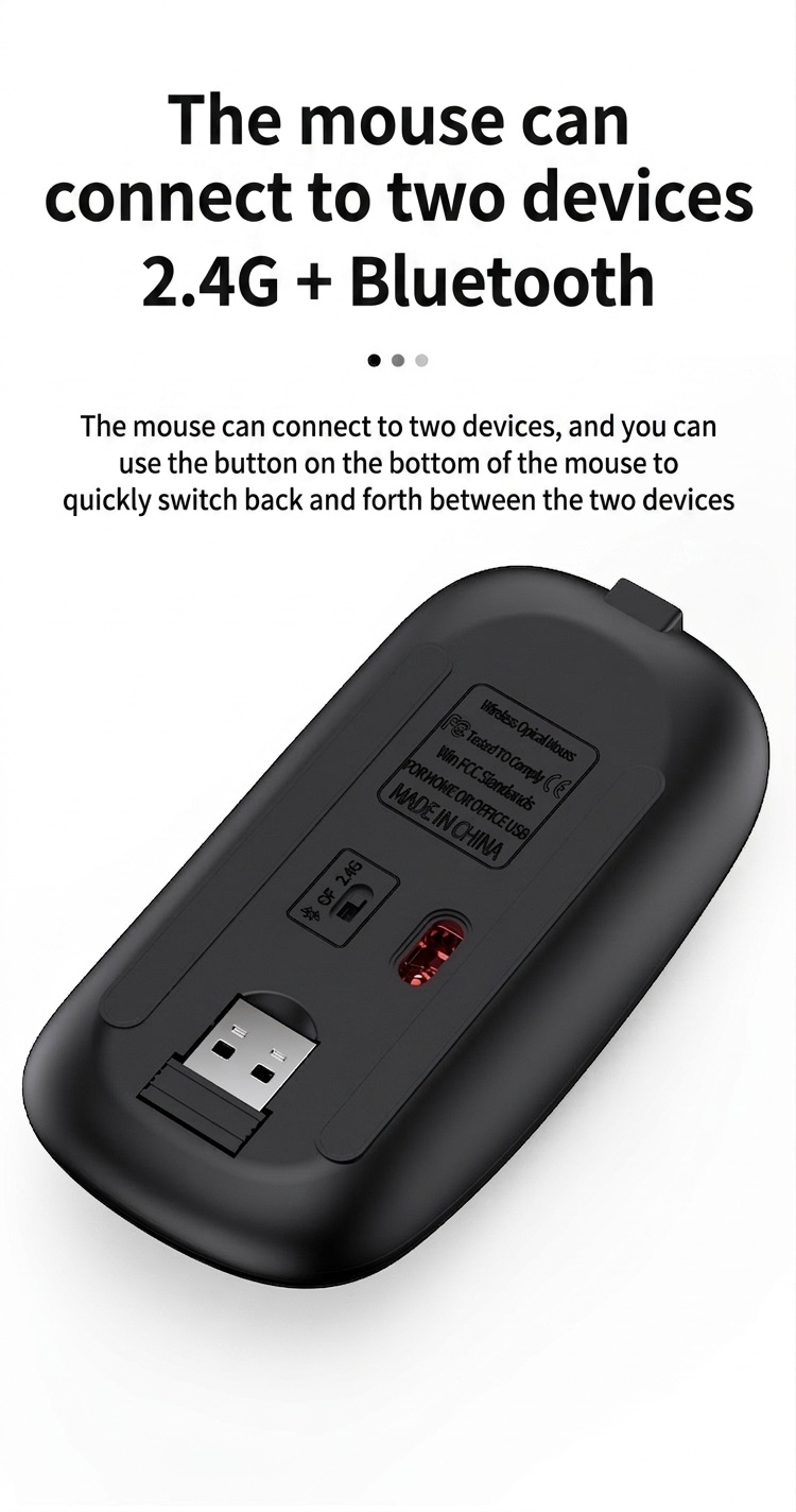 Multi-Device Bluetooth 5.0 & 2.4G Wireless Keyboard & Mouse Combo