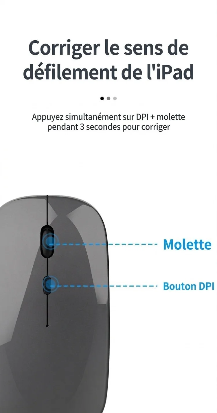 Ensemble clavier et souris sans fil Bluetooth 5.0 et 2,4 GHz multi-appareils