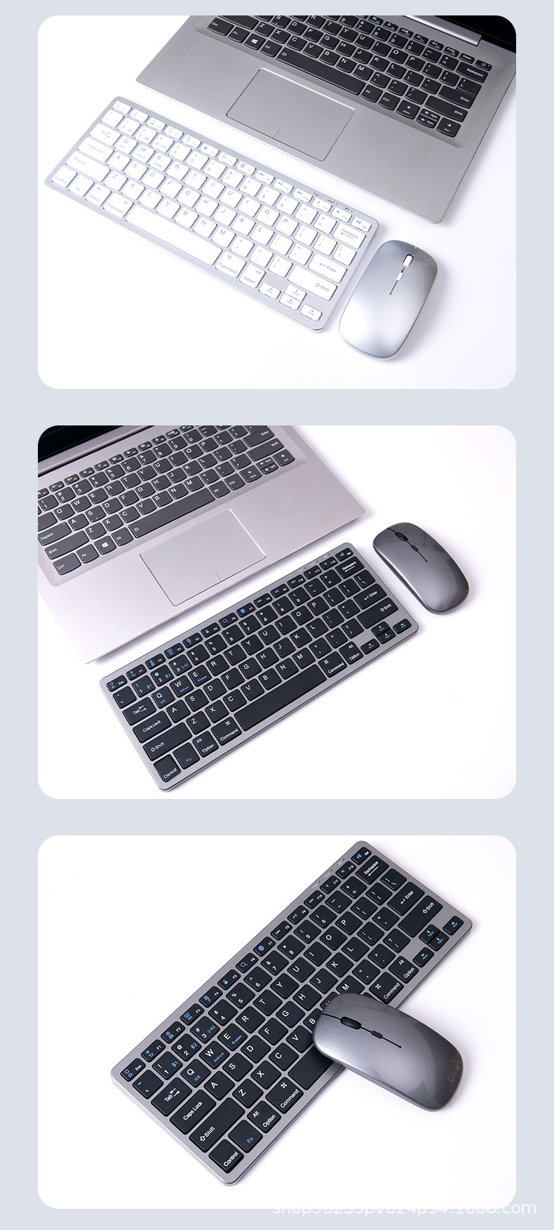 Multi-Device Bluetooth 5.0 & 2.4G Wireless Keyboard & Mouse Combo