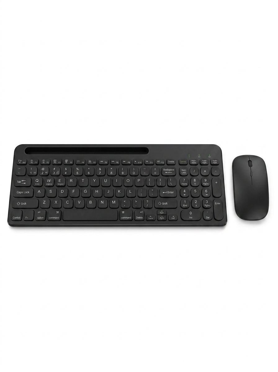 Versatile Bluetooth 5.2 & 2.4G Slim Wireless Keyboard & Mouse Combo, Type-C