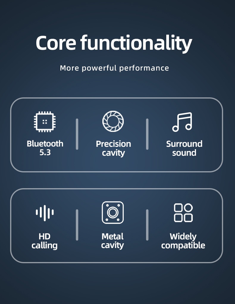 Wireless Bluetooth 5.3 Headphones with ANC & 80H Playtime