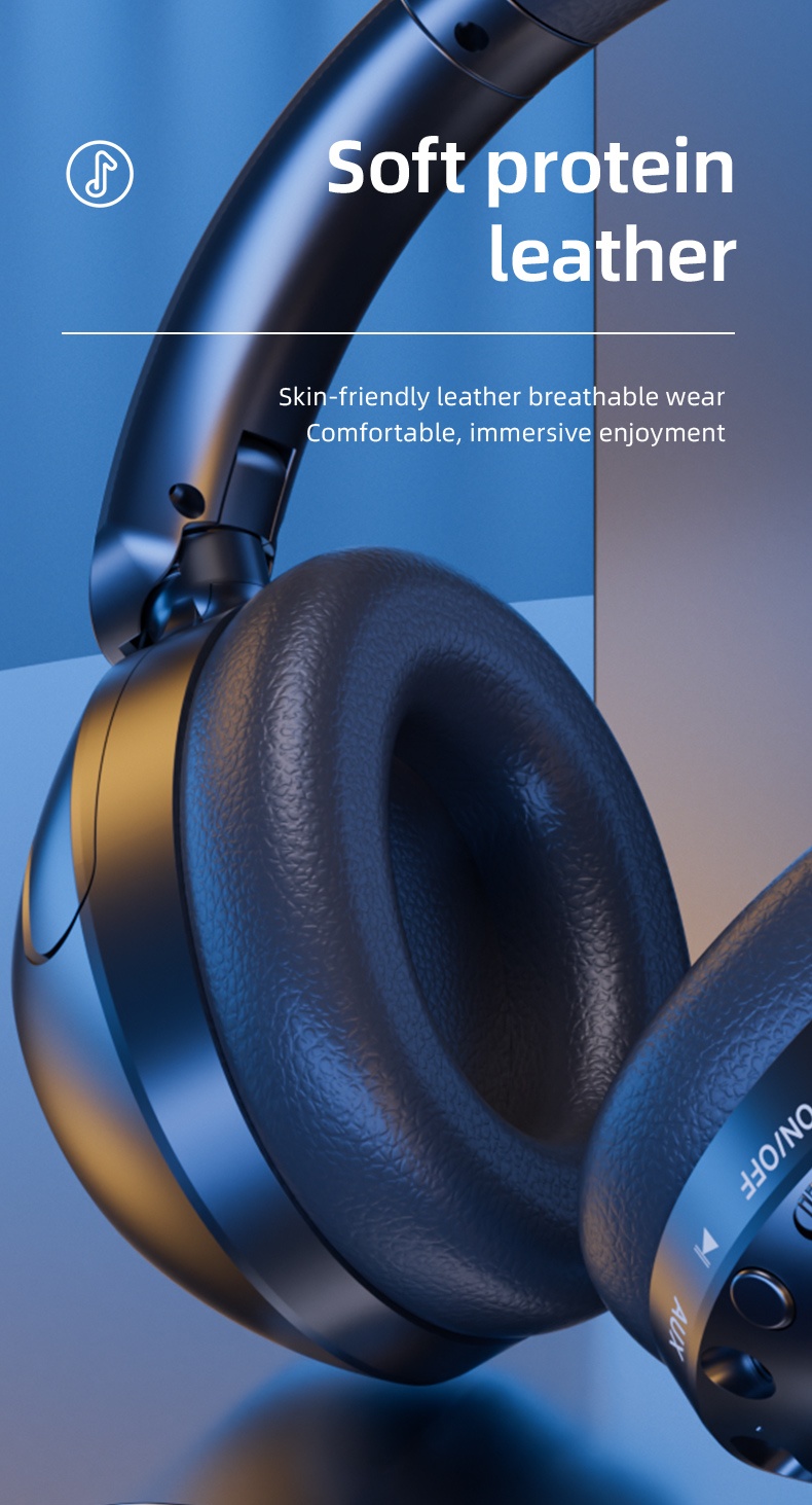 Wireless Bluetooth 5.3 Headphones with ANC & 80H Playtime