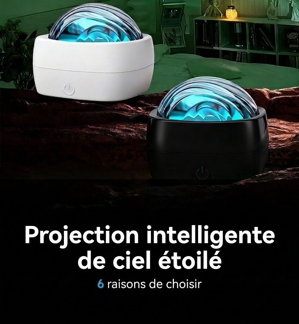 Aurora Star Projector Night Light - Northern Lights Ambiance-Black