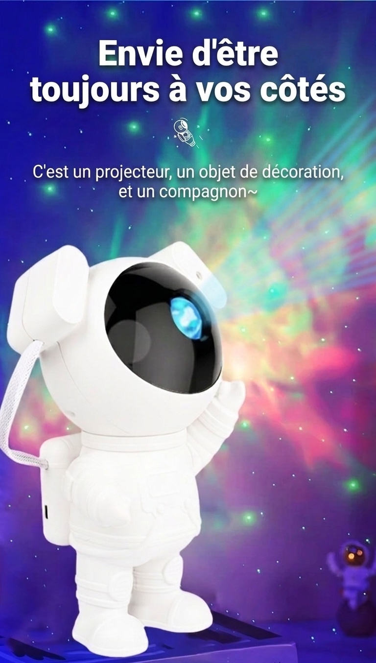 Astronaut Galaxy Projector Starry Sky Night Light with Timer