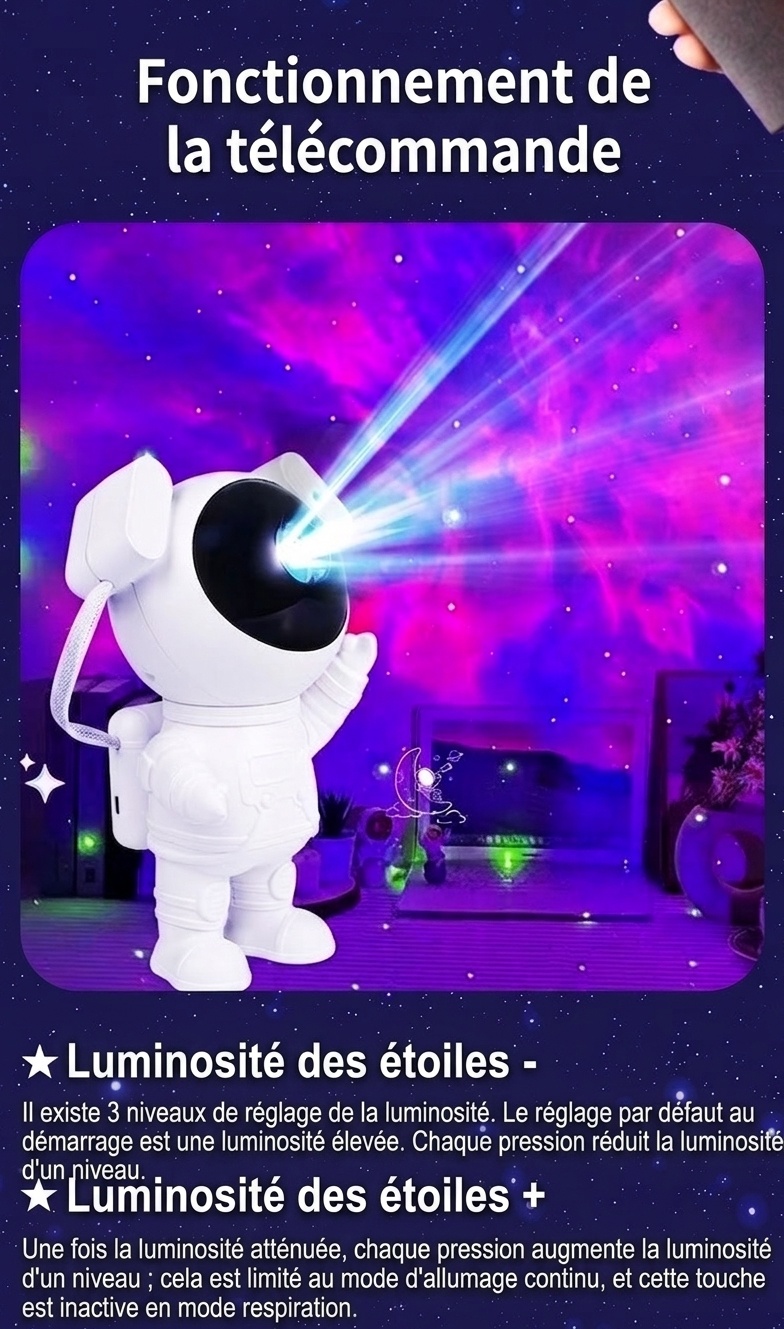 Astronaut Galaxy Projector Starry Sky Night Light with Timer