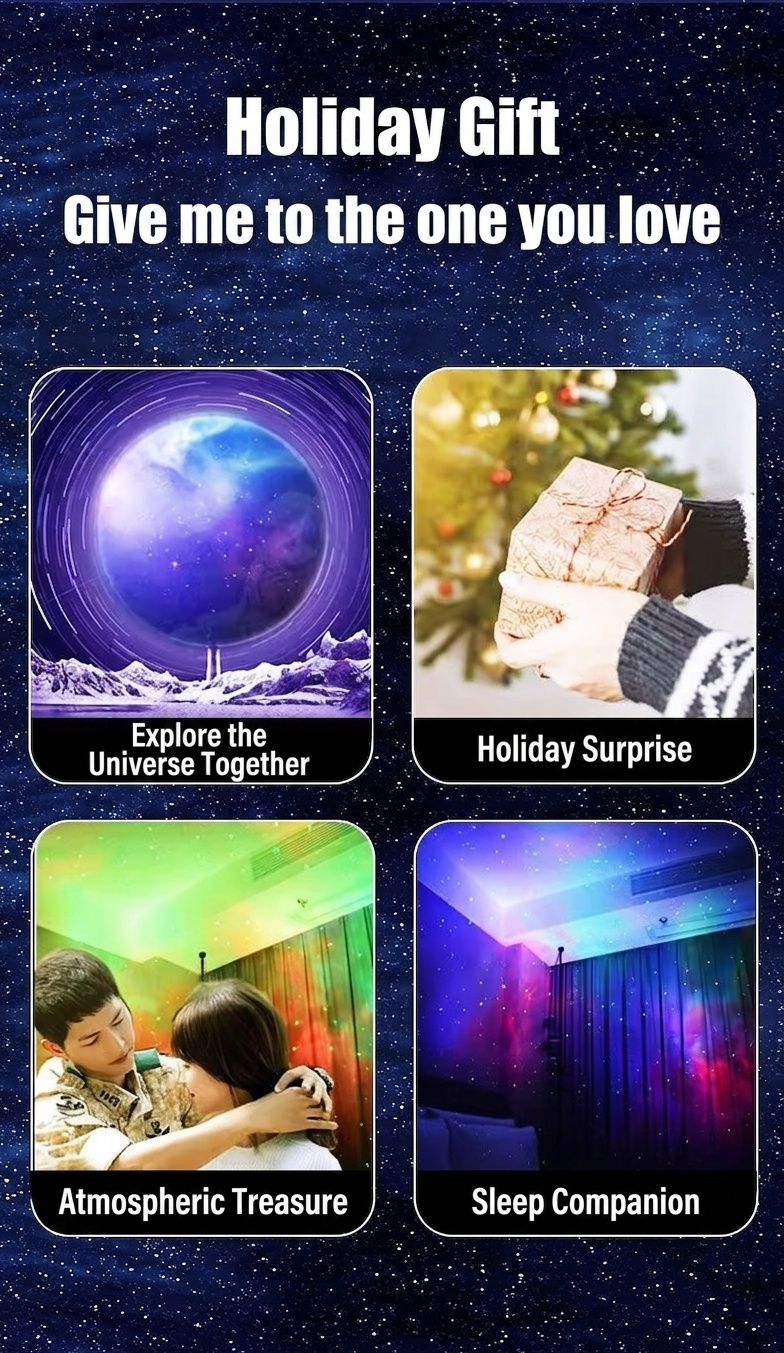 Astronaut Galaxy Projector Starry Sky Night Light with Timer