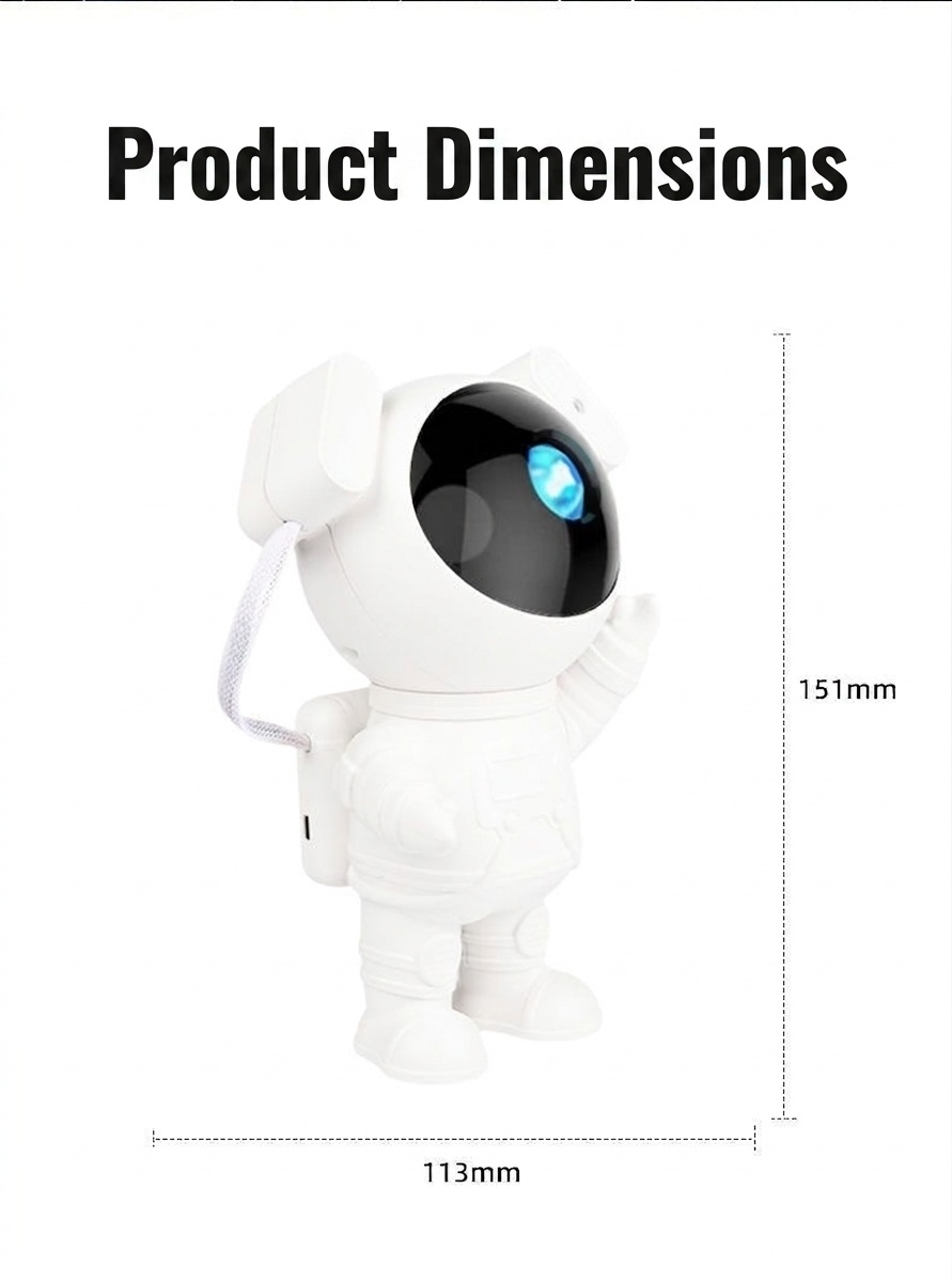 Astronaut Galaxy Projector Starry Sky Night Light with Timer