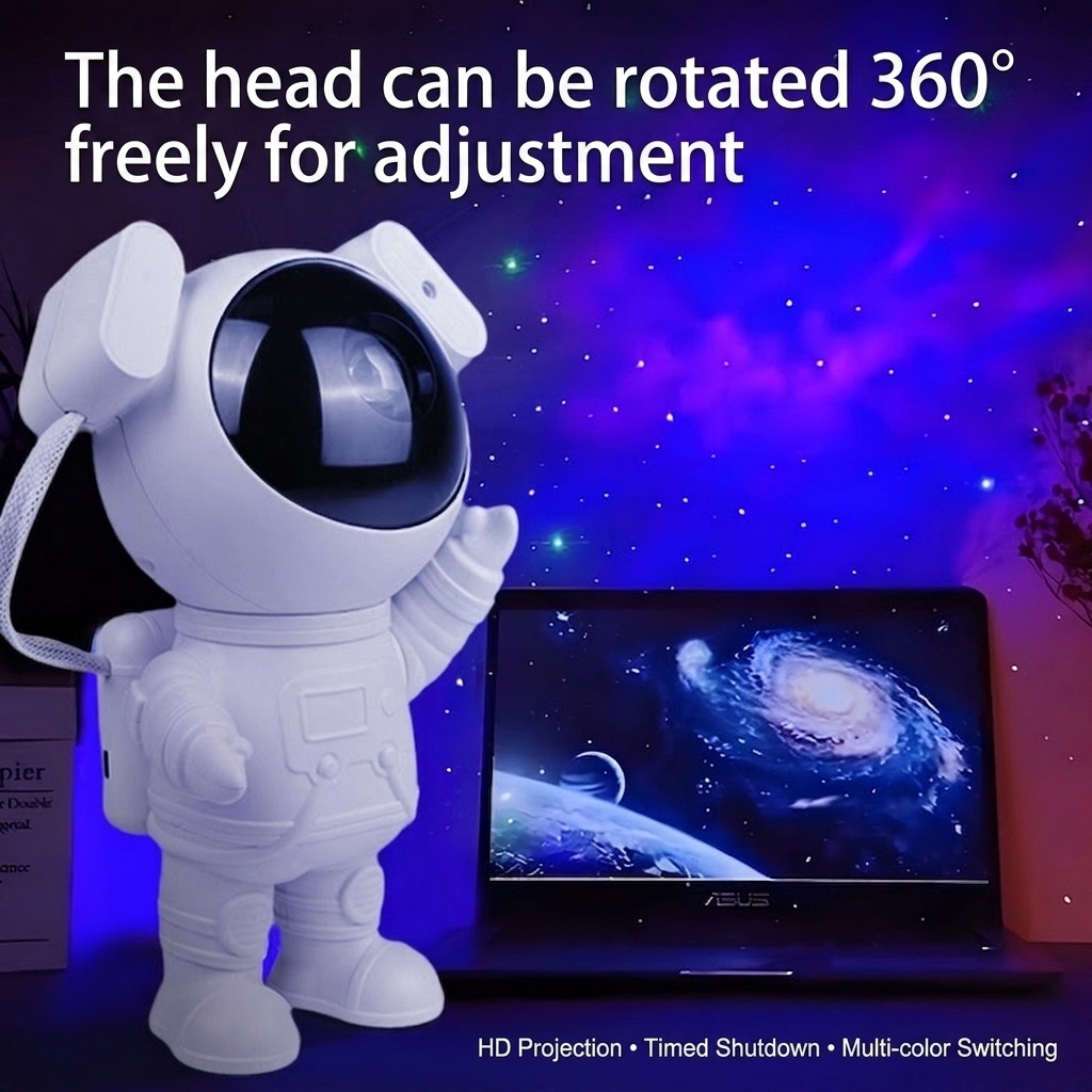 Astronaut Galaxy Projector Light - Starry Night Sky Lamp