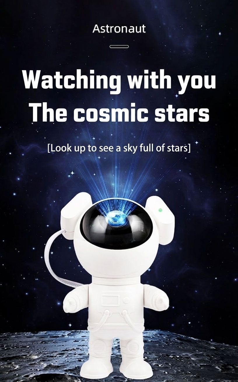Astronaut Galaxy Projector Light - Starry Night Sky Lamp