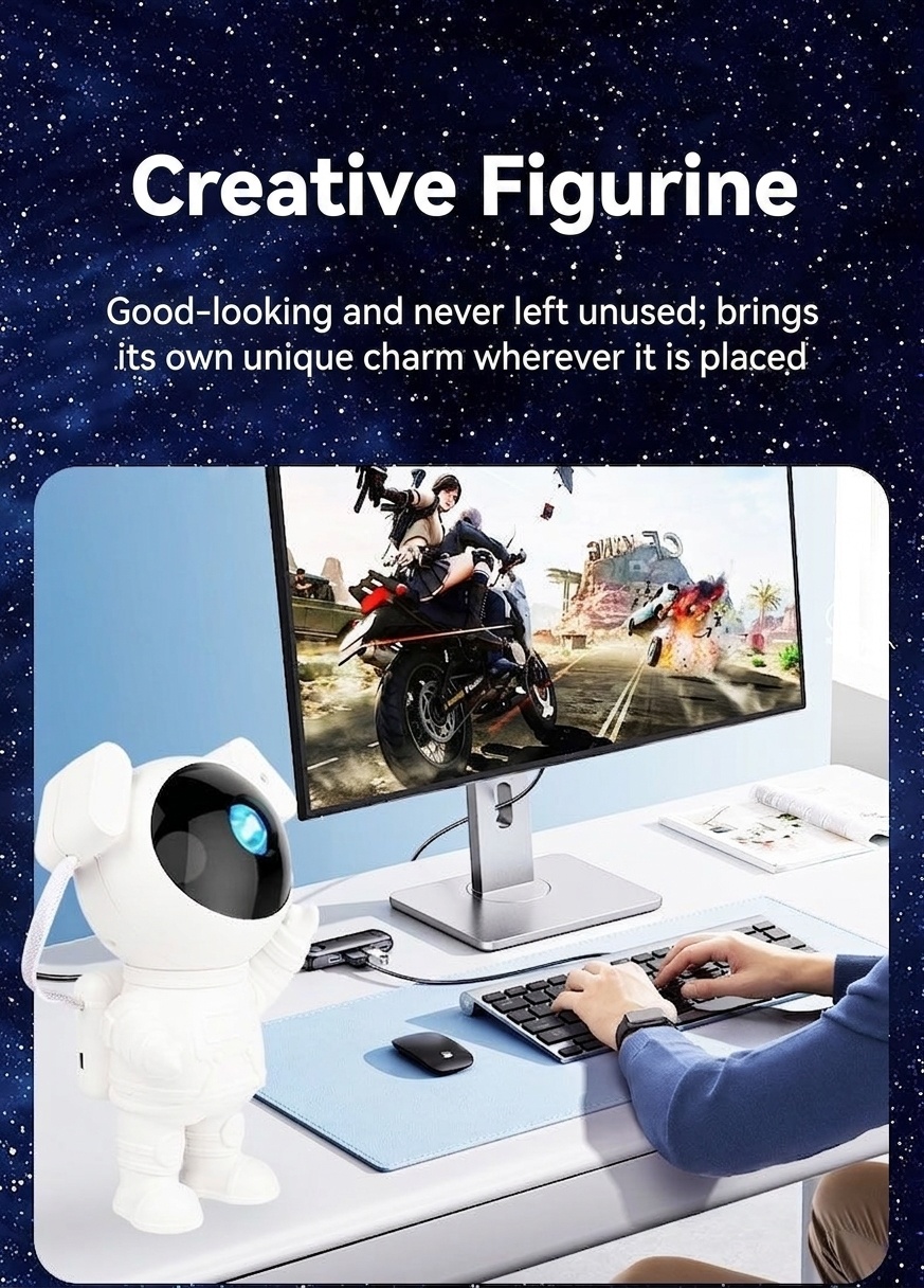 Astronaut Galaxy Projector Light - Starry Night Sky Lamp
