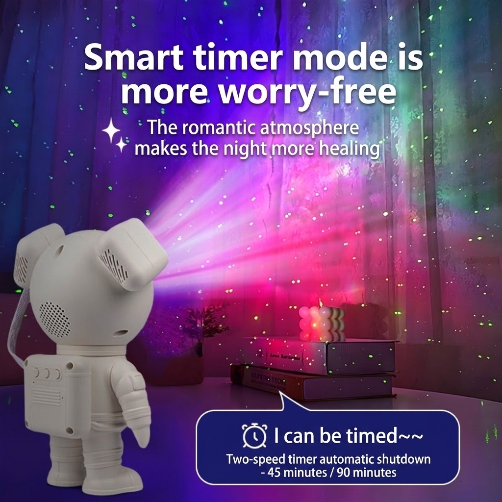 Astronaut Galaxy Projector Light - Starry Night Sky Lamp